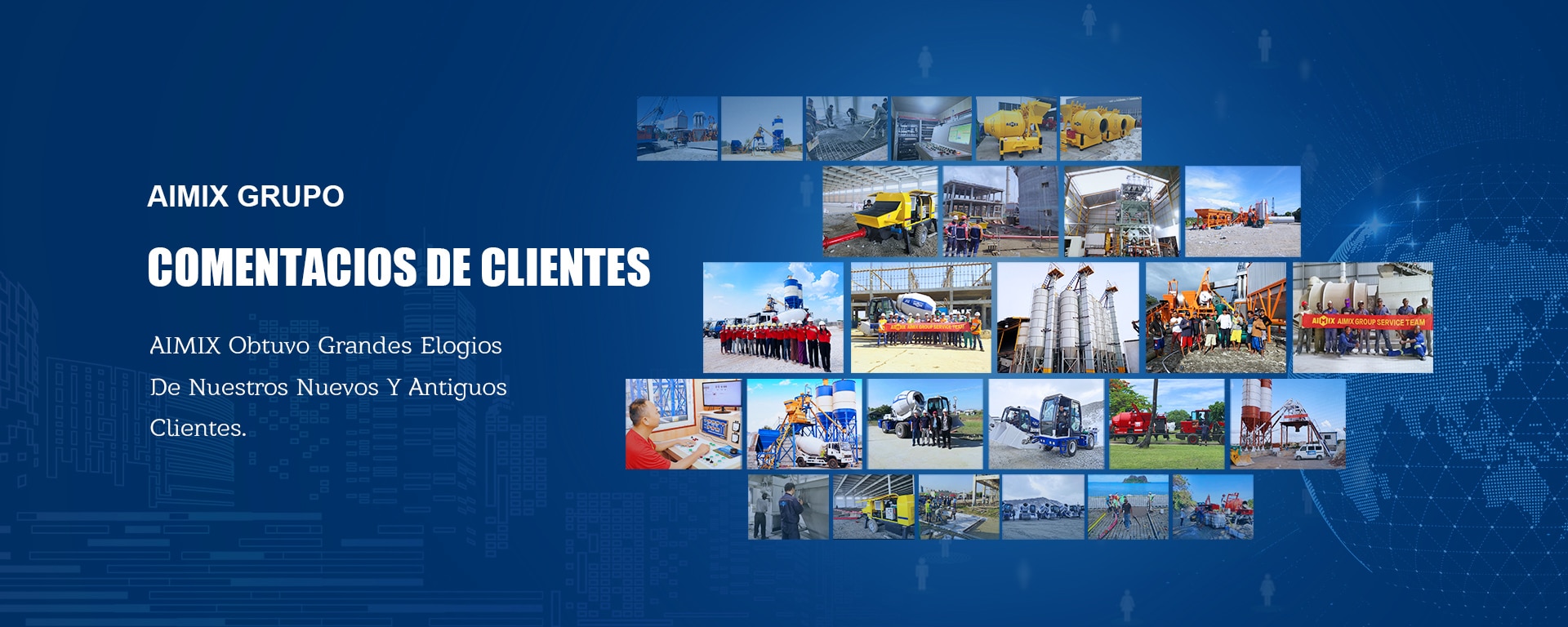 AIMIX Máquinas Para Diferentes Países Y Proyectos