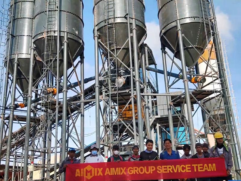 Planta De Concreto AJ120 Trabajanda En Indonesia
