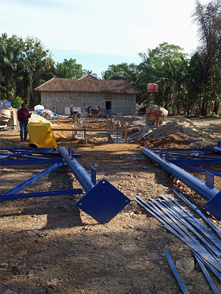 Instalación de los Silos de Cemento