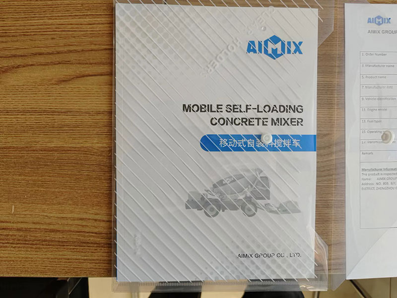 Manual Operación de AIMIX Auto Hormigonera