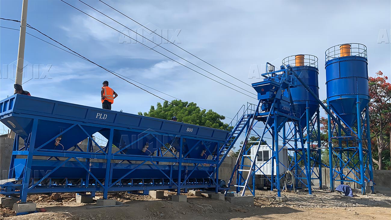 Planta de Concreto AJ-25 Instaló en Timor Oriental
