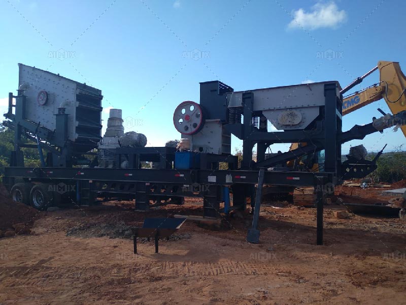 AIMIX Planta Trituradora de Piedra Móvil de 30 TPH