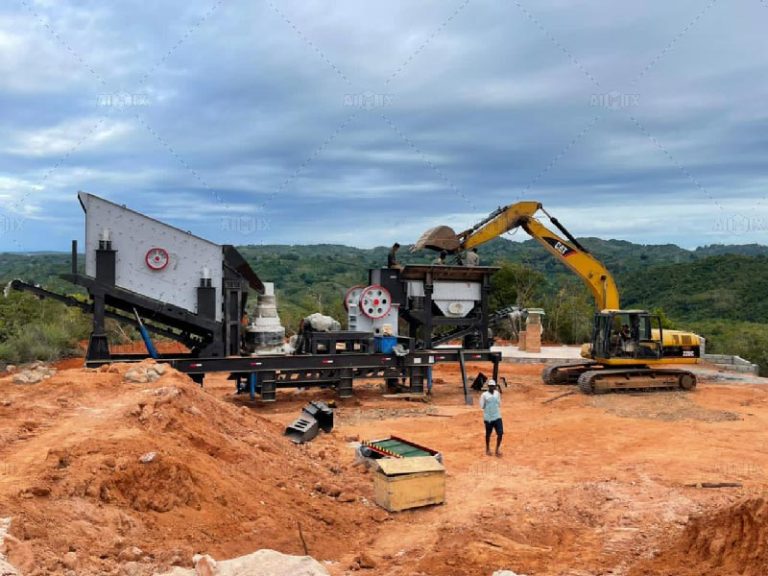 Planta Trituradora de Piedra Móvil Funciona en Madagascar