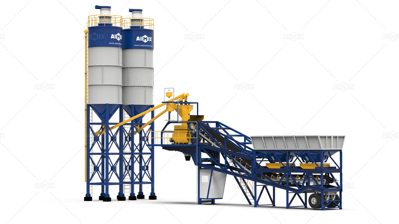 Imagen de 3D de AJY-35 Planta Móvil de Concreto de AIMIX