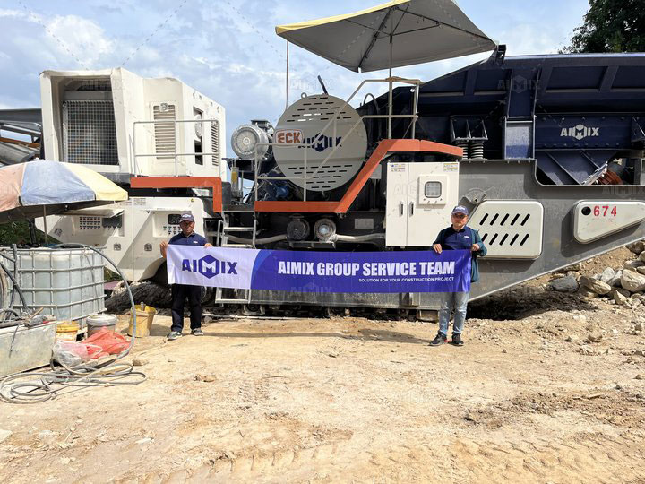 Ingeniero de AIMIX Planta Trituradora de Piedra Móvil