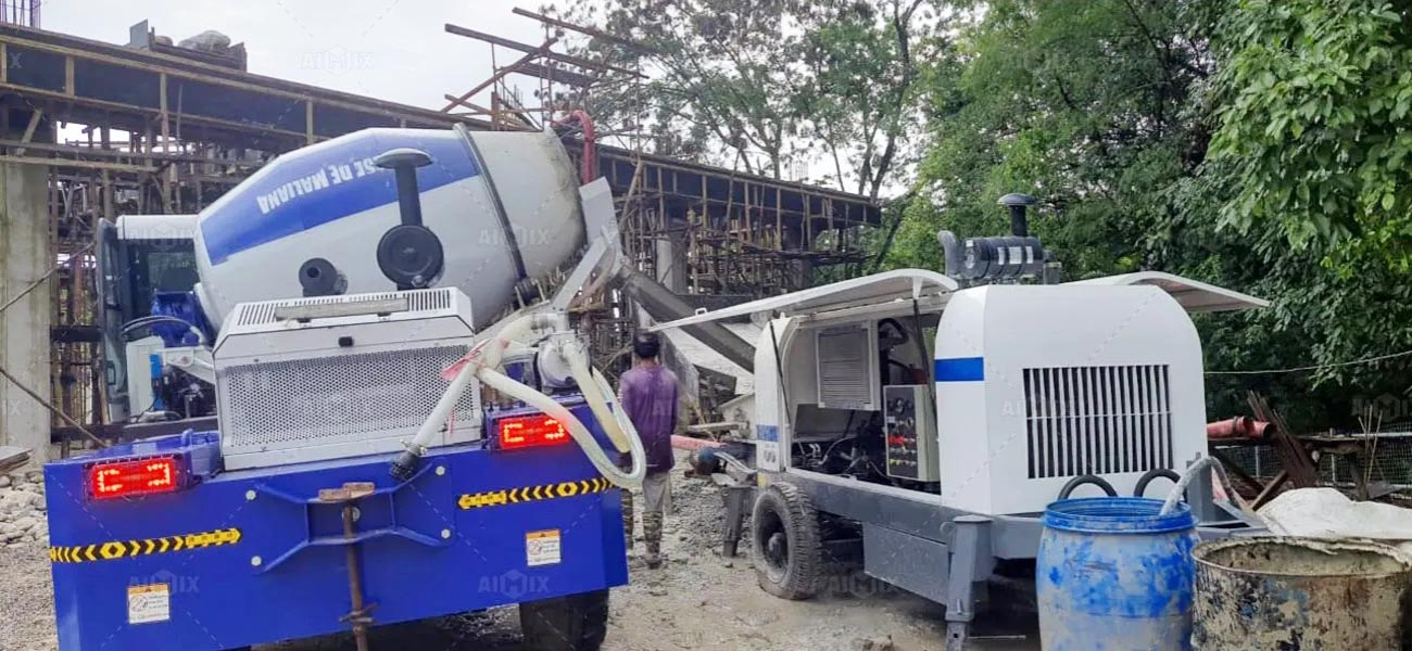 AIMIX Bomba Estática de Hormigón para Construcción de Complejos Turísticos