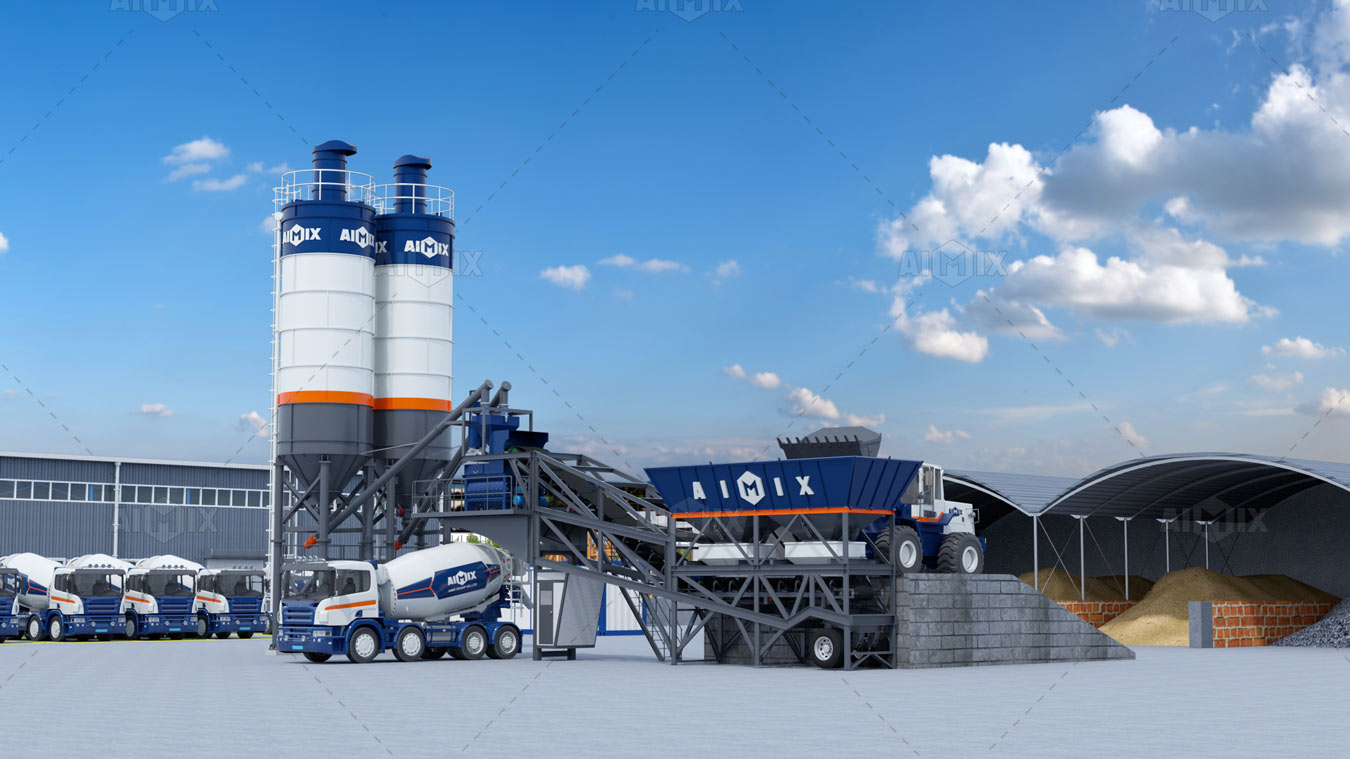 Planta de Hormigón Móvil y Camión Mixer
