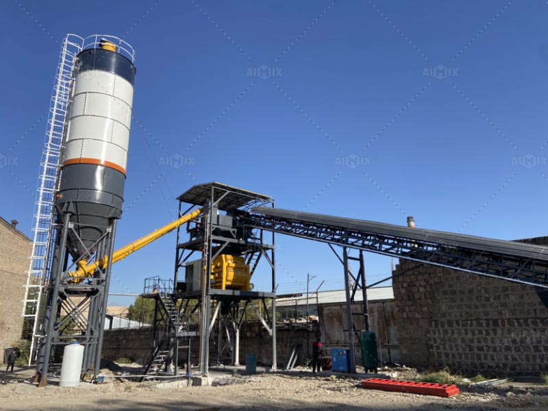 90 m3/h Planta de Hormigón Estacionaria en Armenia