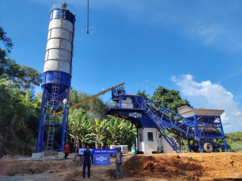 AIMIX AJY35 Planta Dosificadora de Concreto Portátil en Malasia
