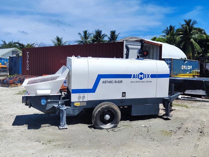 Bomba Estacionaria de Concreto para Planta Móvil de Concreto en Australia
