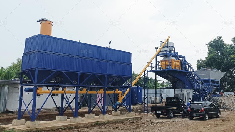 Planta de Concreto Premezclado Móvil de 60m3 en Indonesia