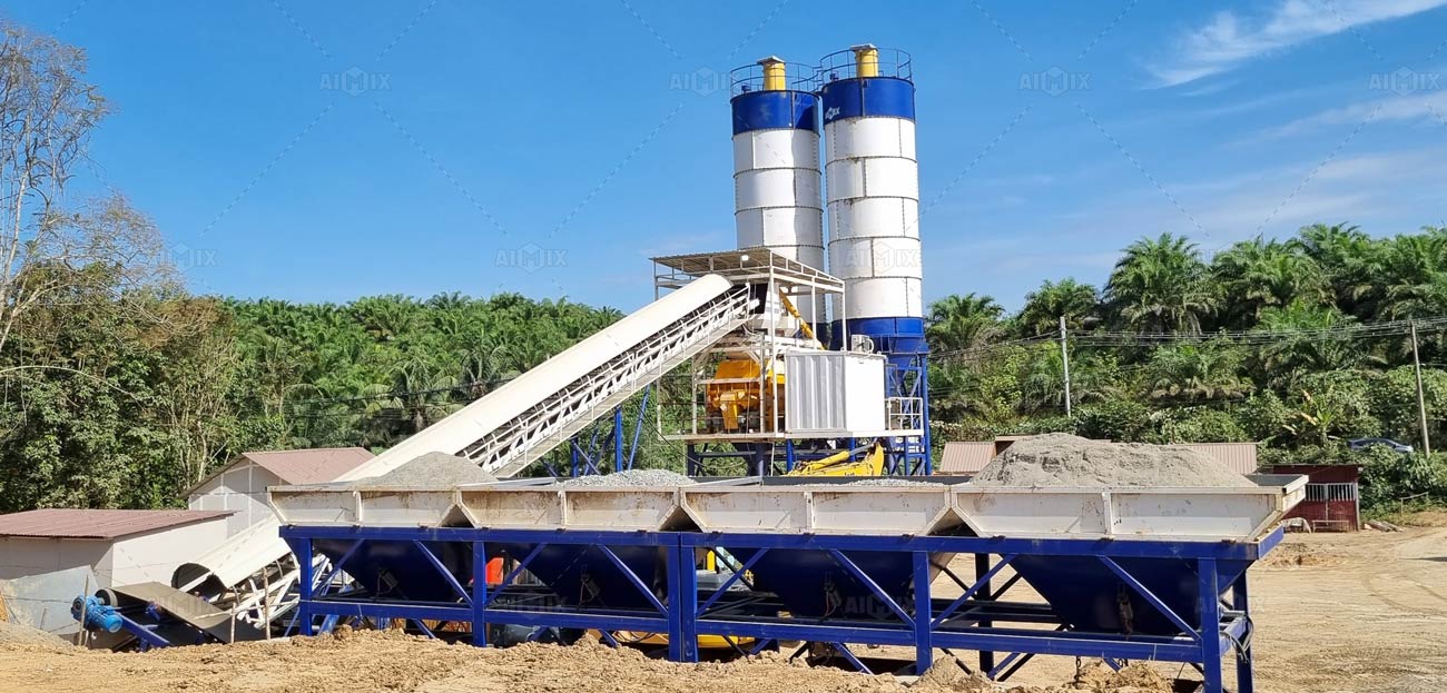 AIMIX Planta de Concreto Premezclado AJ60 en Indonesia