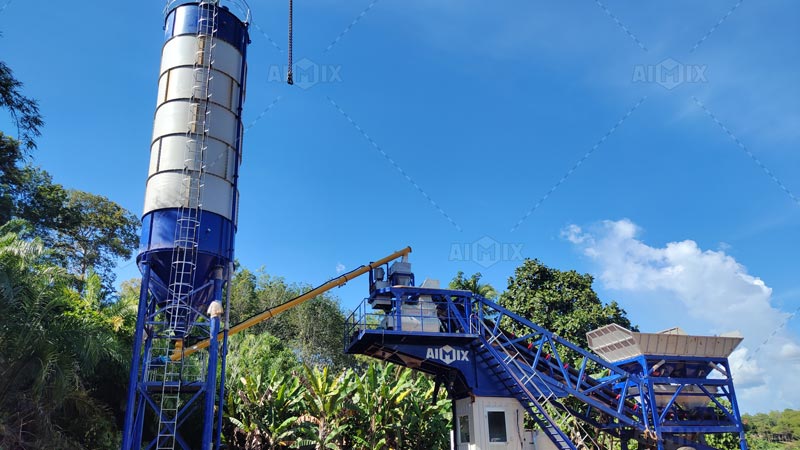 Mini Planta de Concreto de 35m3 para Restauración de Edificios