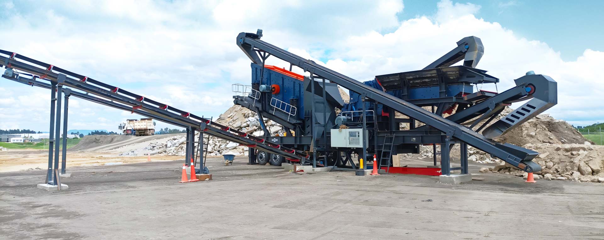 Planta Chancadora de Impacto Portátil sobre Neumáticos en Colombia