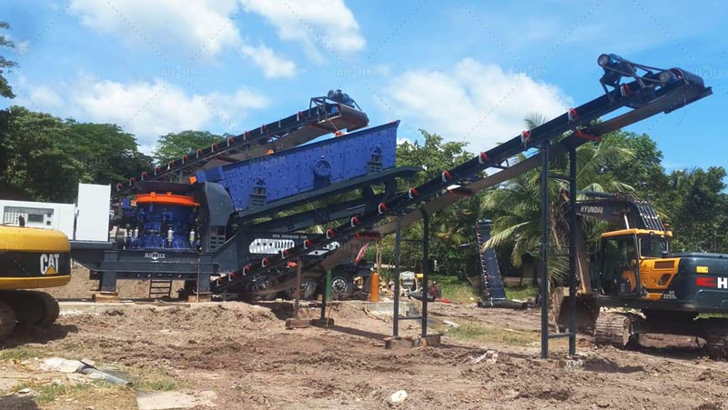 Trituradora de Cono Móvil sobre Ruedas de 150 TPH
