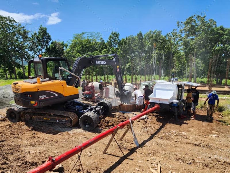Estructura Compacta e Bomba Estacionaria para Concreto