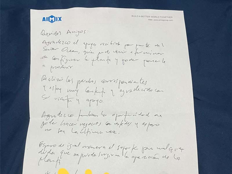 Comentario del Cliente a AIMIX