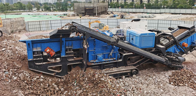 Trituradora de Impacto Móvil sobre Orugas para Desechos de Construcción en Filipinas
