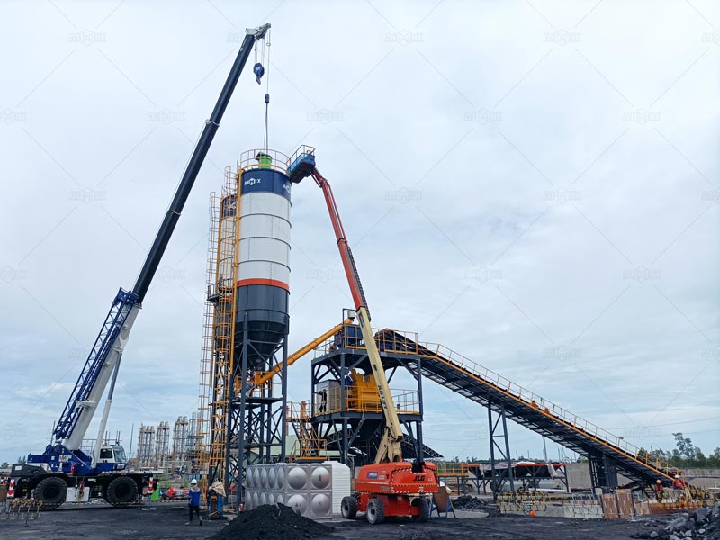 Intalación de Dos Silos de Cemento