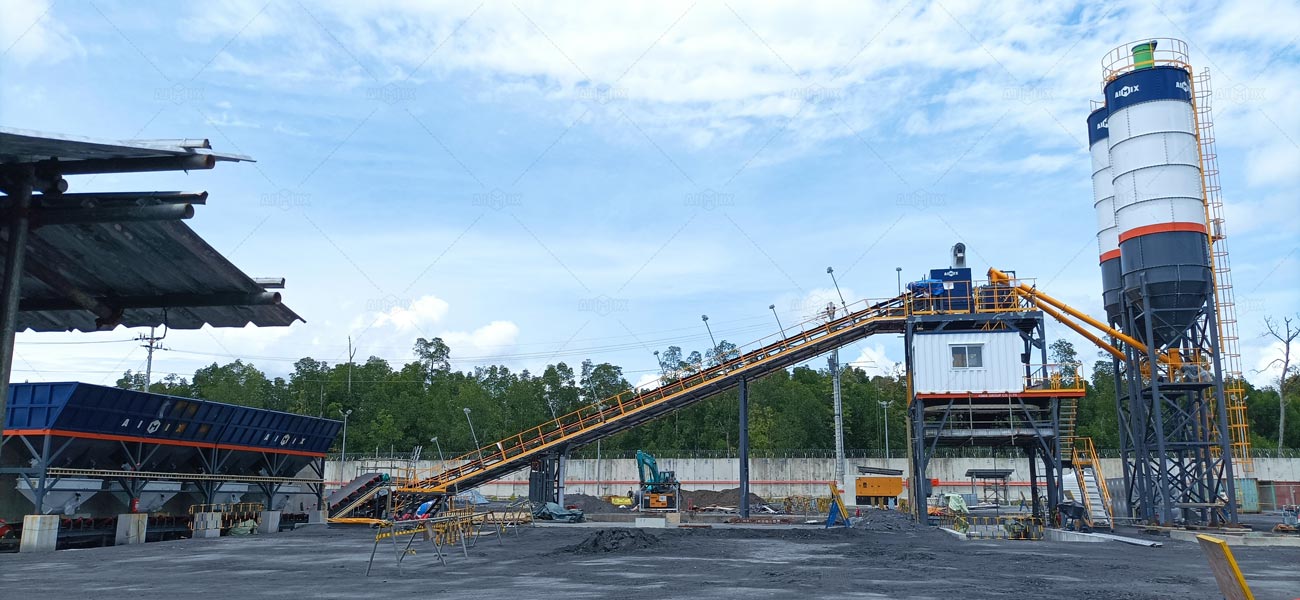 Planta de Concreto Estacionaria Premezclado de AJ90 en Indonesia