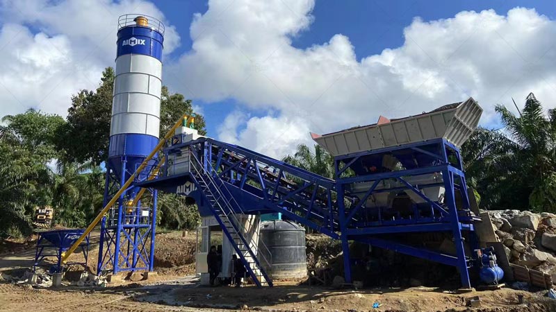 Planta de Premezclado Móvil para Proyecto de Represa