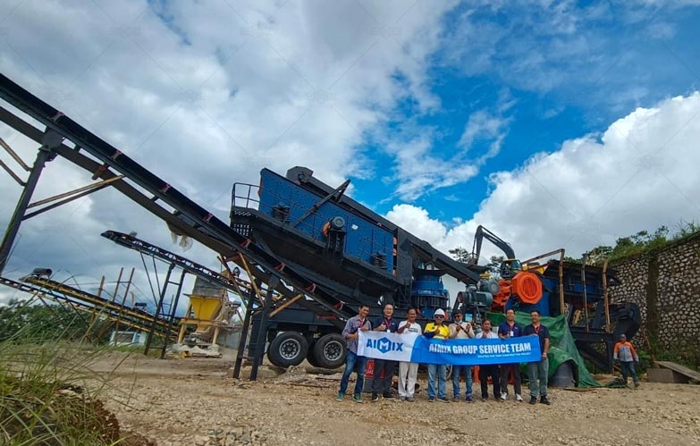 100TPH APY4 Planta Trituradora Móvil de Piedra Precio en Indonesia