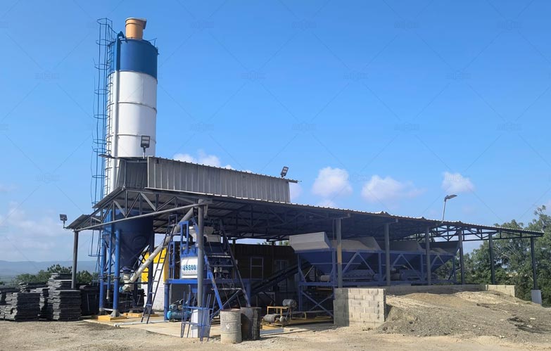 AJ25 Planta Hormigonera en República Dominicana para Fabricar Bloques