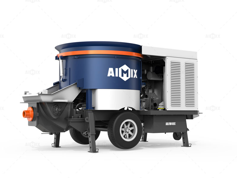 AIMIX Bomba de Mezcla Concreto con Hormigonera de Eje Vertical