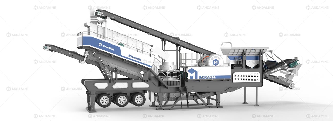 APY4 Serie Planta Trituradora Móvil de Piedra Integrada 4 en 1