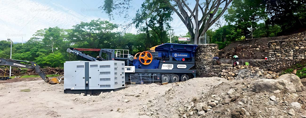 Andamine Trituradora de Roca Móvil sobre Ruedas en Honduras
