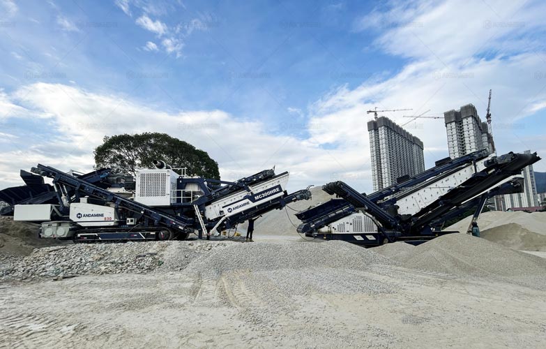 Planta Trituradora de Agregados Móvil para Construcción de Carretera en Zona Montañosa de Malasia