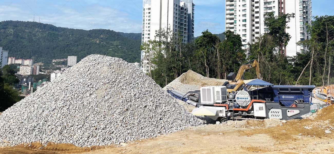 Trituradora de Rocas Móvil sobre Orugas de Andamine